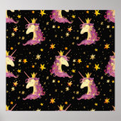 Eenhoornprinses: Waterverf sprookje Poster (Voorkant)