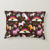 eenhoornregenboogpaard kinder decoratief kussen (Achterkant)