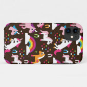eenhoornregenboogpaard met kinder achtergrond Case-Mate iPhone case (Achterkant (horizontaal))