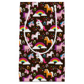 eenhoornregenboogpaard met kinder achtergrond klein cadeauzakje (Voorkant)