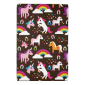 eenhoornregenboogpaard met kinder achtergrond mini klembord (Achterkant)