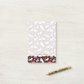 eenhoornregenboogpaard met kinder achtergrond post-it® notes (Op bureau)