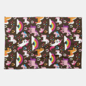 eenhoornregenboogpaard met kinder achtergrond theedoek (Horizontaal)