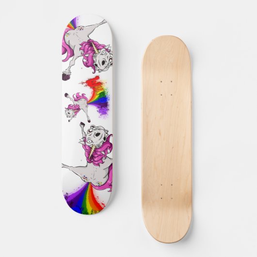 eenhoornregenboogvanger persoonlijk skateboard (Voorkant)