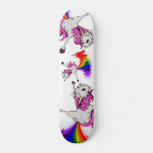 eenhoornregenboogvanger persoonlijk skateboard (Voorkant)