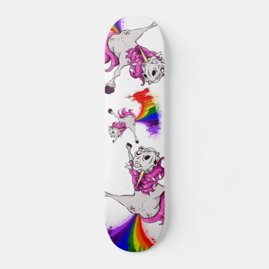 eenhoornregenboogvanger persoonlijk skateboard (Voorkant)