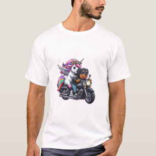 Eenhoornrijdende motorfietsen Meisjes Vrouwen Kind T-shirt