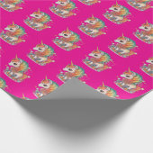 Eenhoornroze pakpapier (Hoek)