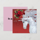 Eenhoornrozen Feestdagenkaart (Voorkant / Achterkant)