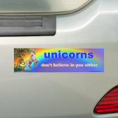 eenhoorns bumpersticker (Op auto)