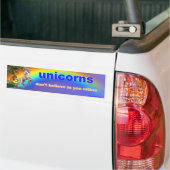 eenhoorns bumpersticker (Op Truck)