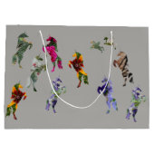 Eenhoorns Custom Gift Bag - Groot, glanzend Large Cadeautasje (Achterkant)