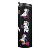 Eenhoorns die een Gym Workout doen Thermosbeker (Geroteerd rechts)