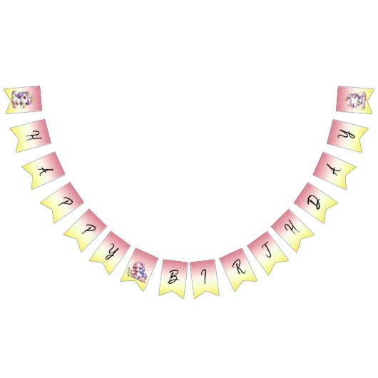 Eenhoorns en madeliefjes, "Gelukkige Verjaardag" Vlaggetjes (Alle)