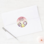 Eenhoorns en madeliefjes, kinderverjaardagsfeestje ronde sticker (Envelop)