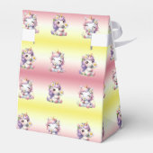 Eenhoorns en madeliefjes, verjaardagsfeestje dank bedankdoosjes (Achterkant)