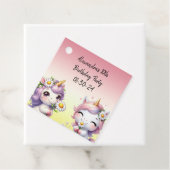 Eenhoorns en madeliefjes, verjaardagsfeestje dank  bedankjes labels (In situ)