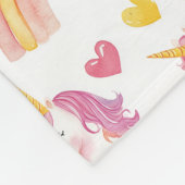 Eenhoorns en regenbogen Baby Gift Fleece Deken (Hoek)