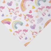 Eenhoorns en regenbogen Baby Gift Tissuepapier (Detail)