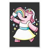 eenhoorns en regenbogen foto afdruk (Voorkant)