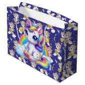 Eenhoorns en Regenbogen Groot Cadeauzakje (Achterkant Gekanteld)