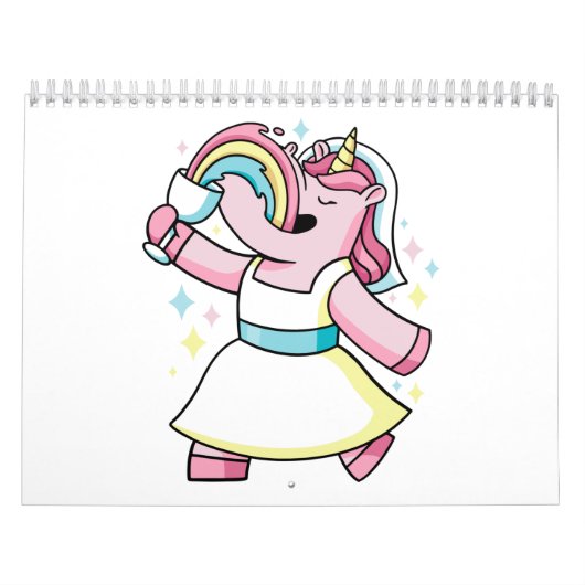eenhoorns en regenbogen  kalender (Hoes)