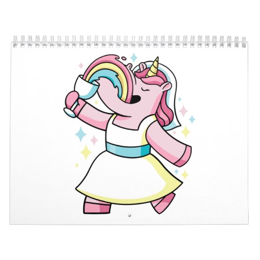 eenhoorns en regenbogen  kalender (Hoes)