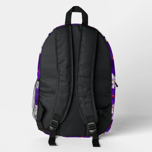 Eenhoorns en Regenbogen Magisch Paarse Bedrukte Rugzak (Achterkant)