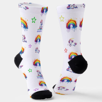 EENHOORNS EN REGENBOOG SOKKEN