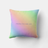 Eenhoorns en Regenboog Verjaardagskussen met Naam Kussen (Achterkant)