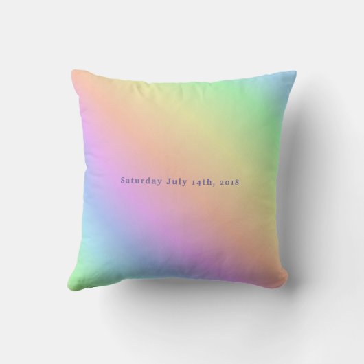 Eenhoorns en Regenboog Verjaardagskussen met Naam Kussen (Achterkant)