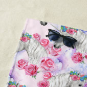 Eenhoorns en Rozen met monogram Strandlaken (In situ)