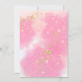 Eenhoorns en vlinders baby shower uitnodiging (Achterkant)