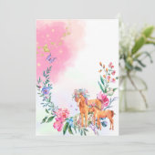 Eenhoorns en vlinders magisch blanco betoverd kaart (Staand voorkant)