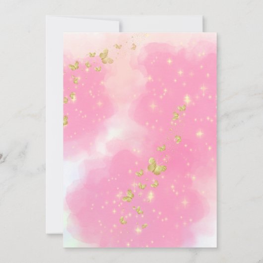 Eenhoorns en vlinders magisch blanco betoverd kaart (Achterkant)