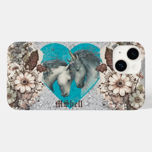 "Eenhoorns, Harten en Kant" Case-Mate iPhone Case (Achterkant (horizontaal))