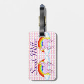 Eenhoorns, harten en regenbogen Bagagelabel (Achterkant verticaal)