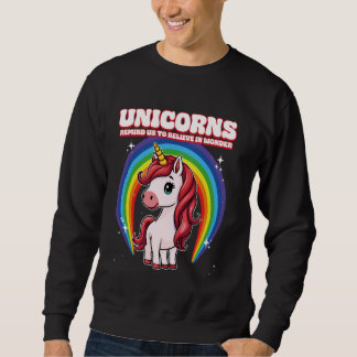 Eenhoorns herinneren ons eraan te geloven in verwo trui