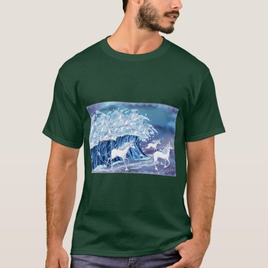 Eenhoorns in de zee meisje t-shirt (Voorkant)