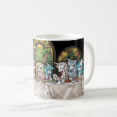 Eenhoorns in eettafel koffie mok (Voorkant rechts)
