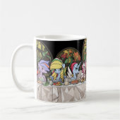 Eenhoorns in eettafel koffie mok (Links)