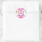 Eenhoorns in liefde aanpasbare sticker (Tas)