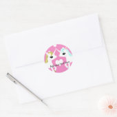 Eenhoorns in liefde aanpasbare sticker (Envelop)