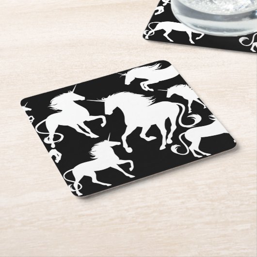 eenhoorns kartonnen onderzetters (Schuin)