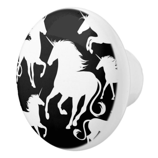 eenhoorns keramische knop (Rechts)