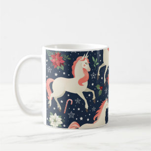 Eenhoorns Kerst: Middeleeuwen Print Koffiemok