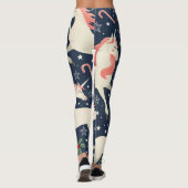 Eenhoorns Kerst: Middeleeuwen Print Leggings (Achterkant)