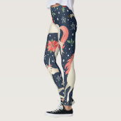 Eenhoorns Kerst: Middeleeuwen Print Leggings (Links)