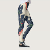 Eenhoorns Kerst: Middeleeuwen Print Leggings (Rechts)