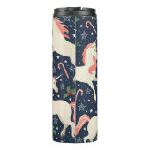 Eenhoorns Kerst: Middeleeuwen Print Thermosbeker (Achterkant)